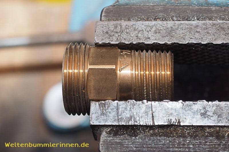 Allzeit-Bereift.de, Wasser im Camper, Messinggewinde