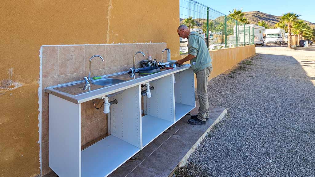 Area Camper La Ermita Abwaschstation